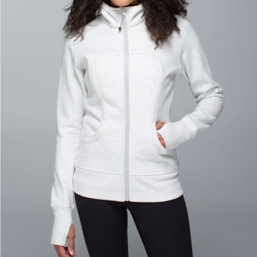 EUC lululemon scuba full zip white size 4